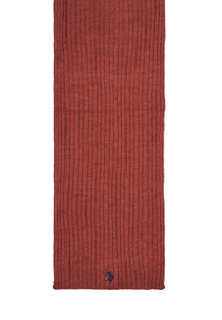 Sciarpa in maglia a coste con logo