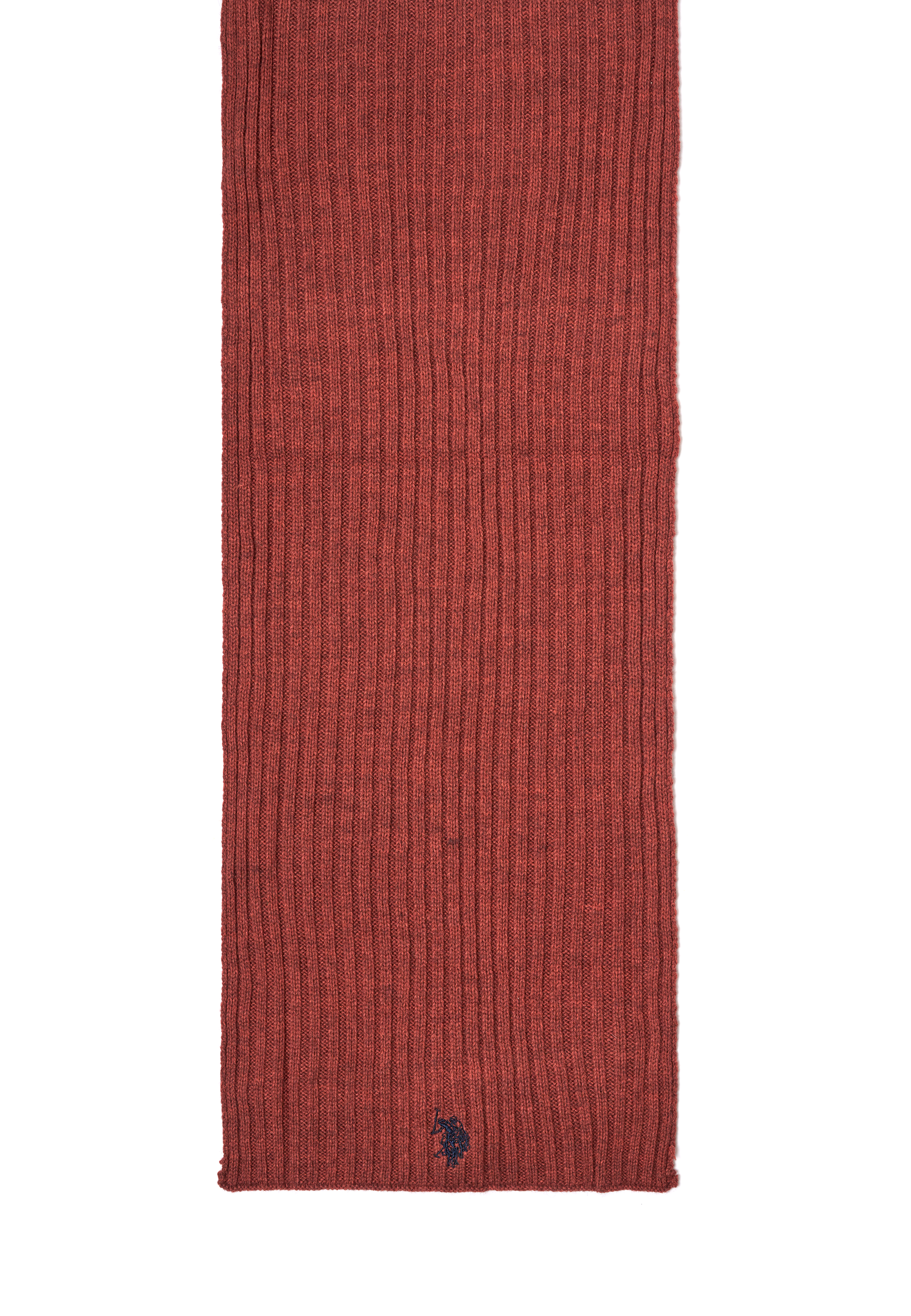 Sciarpa in maglia a coste con logo