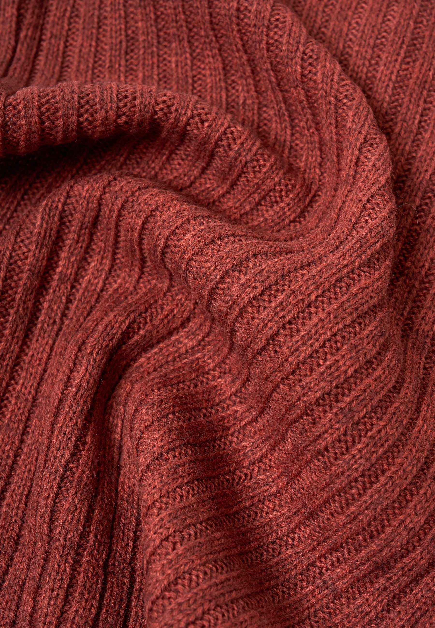 Sciarpa in maglia a coste con logo