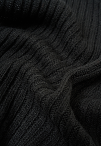 Sciarpa in maglia a coste con logo