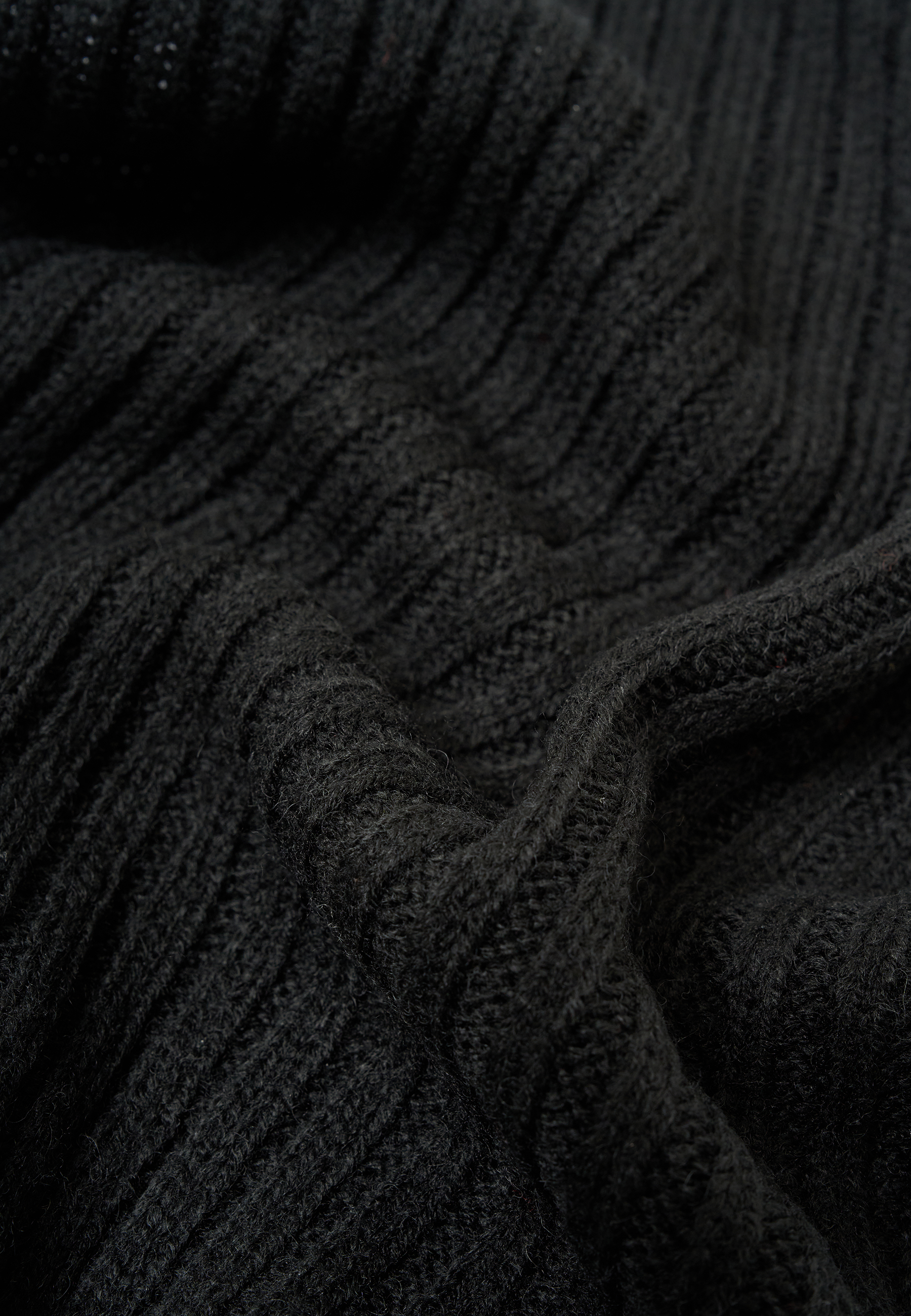 Sciarpa in maglia a coste con logo