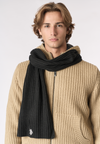 Sciarpa in maglia a coste con logo