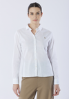 Camicia misto cotone stretch popeline con ricamo