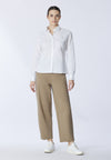 Camicia misto cotone stretch popeline con ricamo
