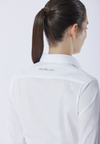 Camicia misto cotone stretch popeline con ricamo