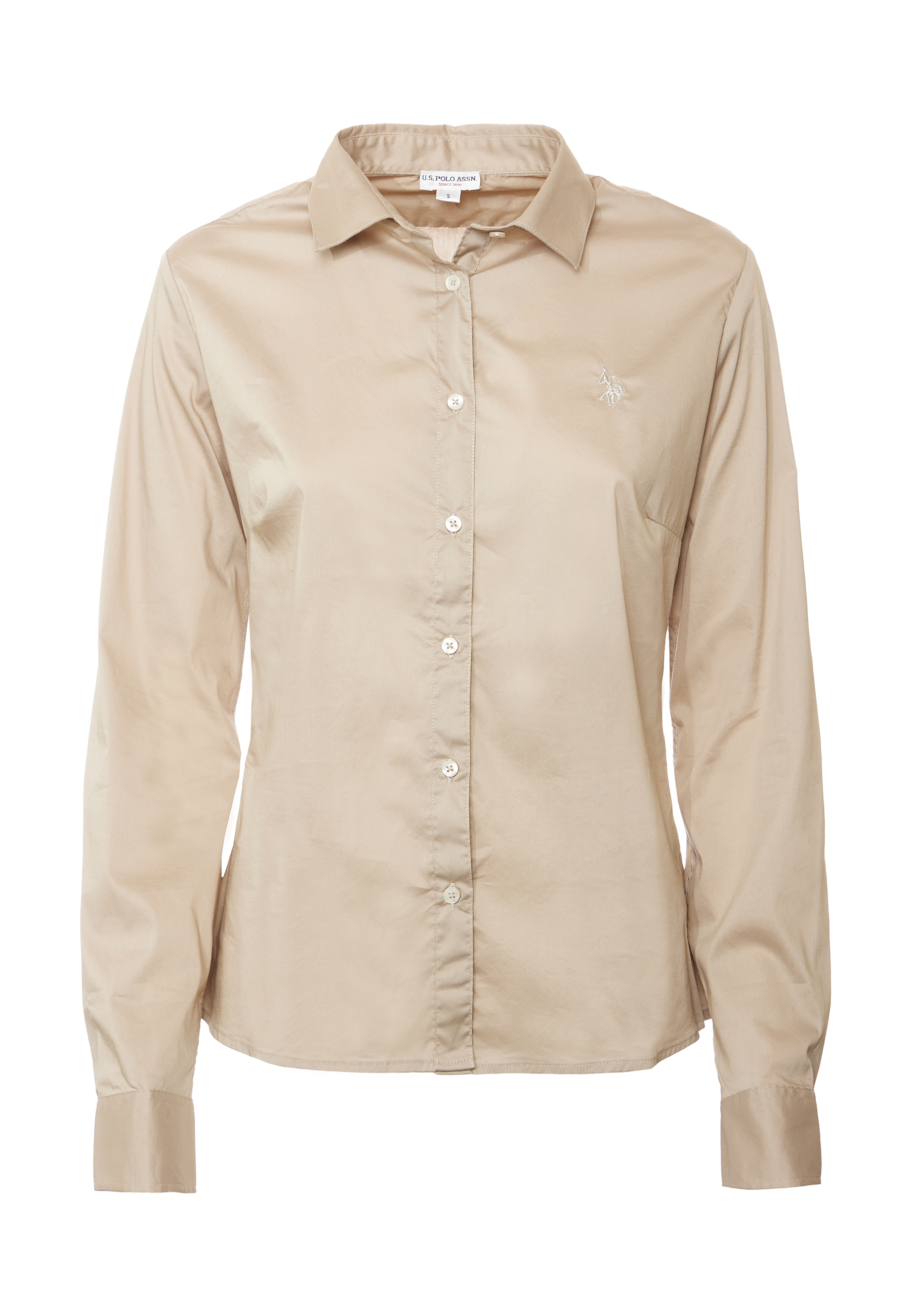 Camicia misto cotone stretch popeline con ricamo