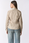 Camicia misto cotone stretch popeline con ricamo