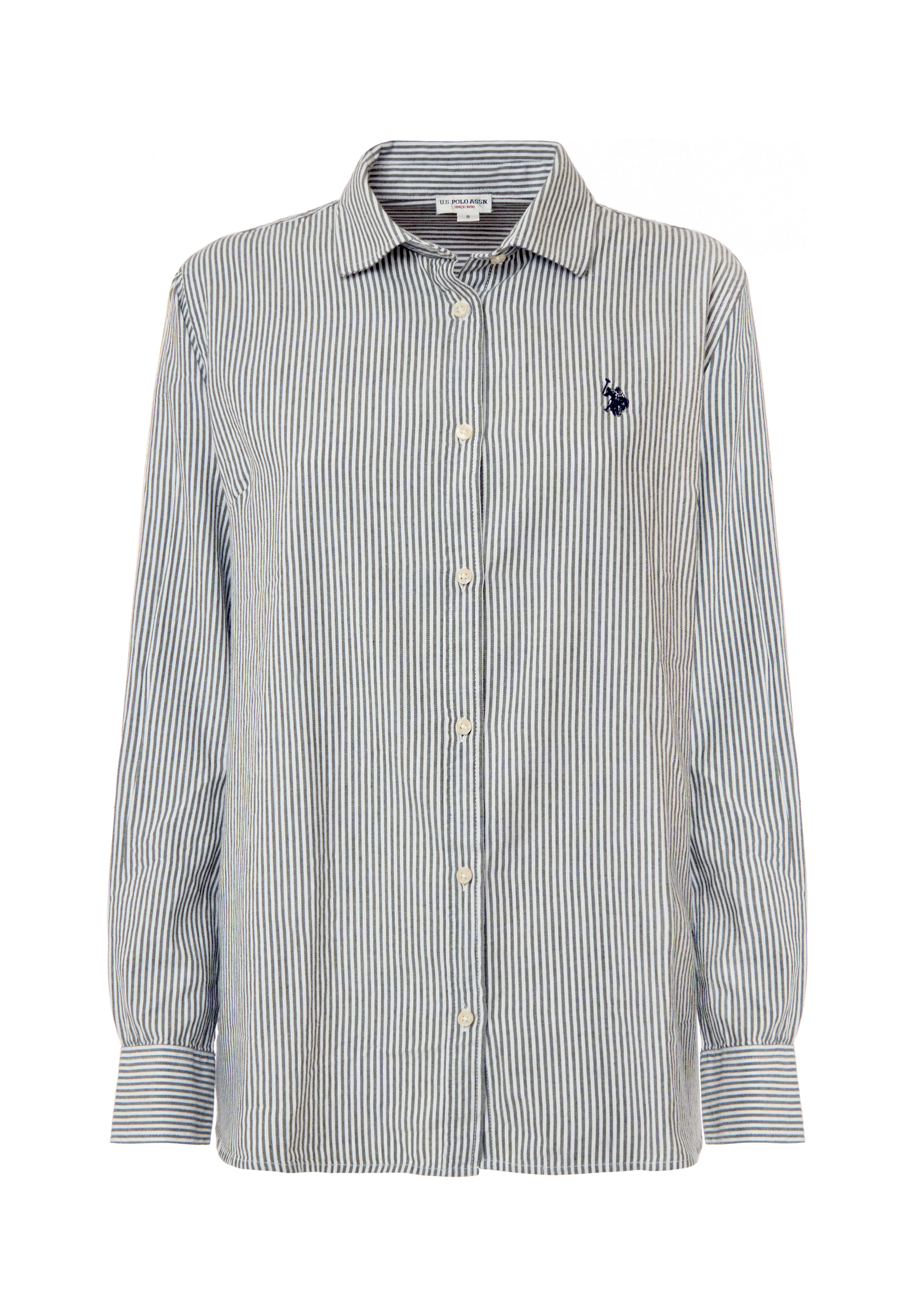 Camicia a righe in cotone relaxed fit