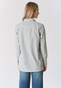 Camicia a righe in cotone relaxed fit