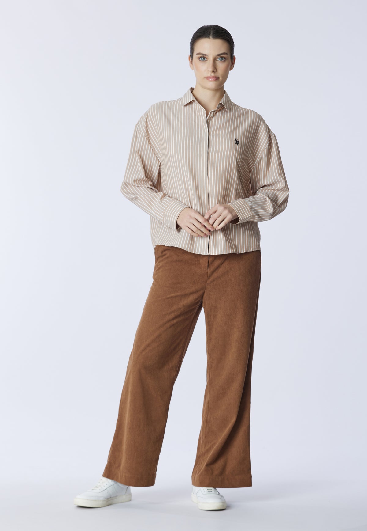 Camicia relaxed fit a righe