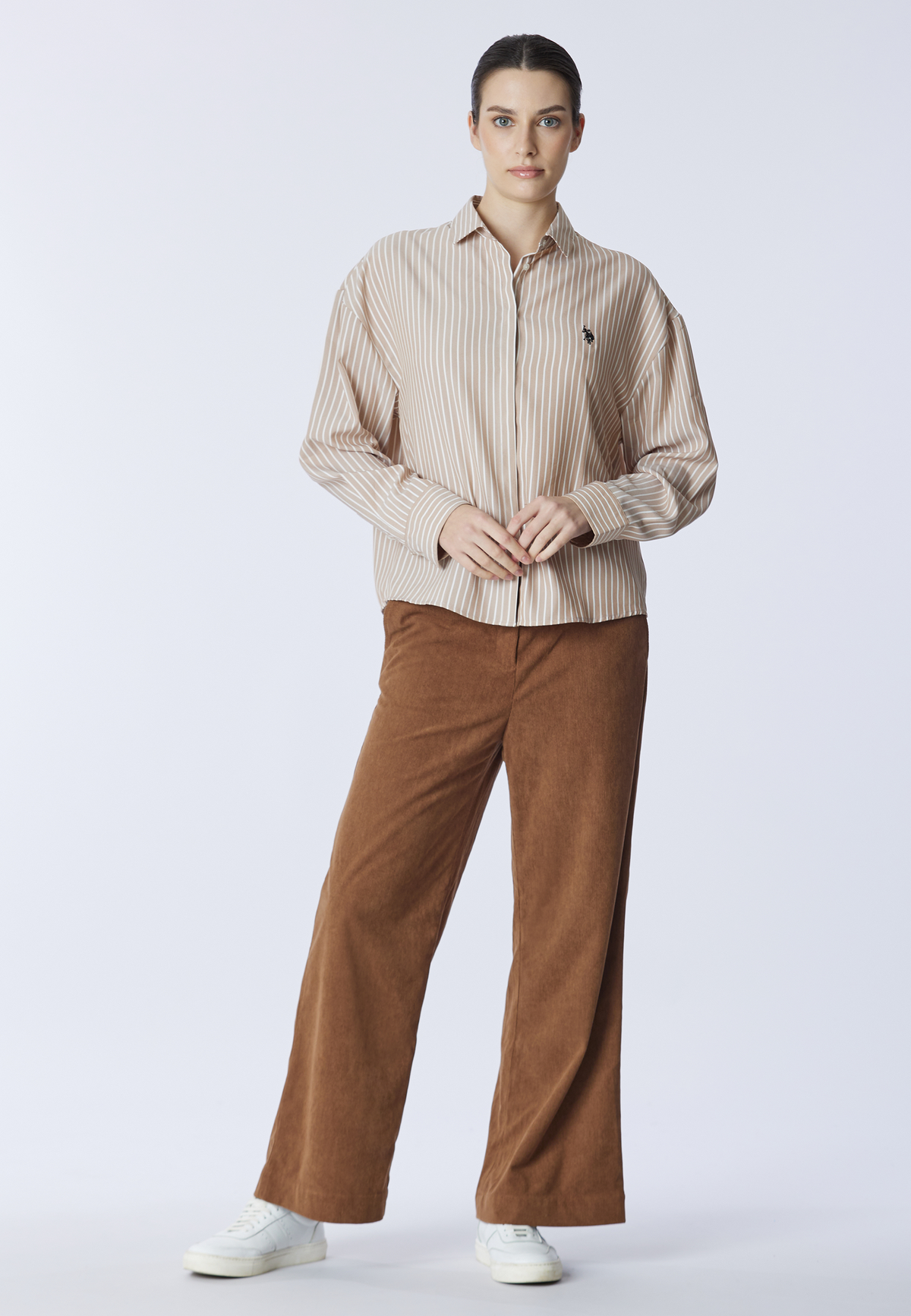 Camicia relaxed fit a righe