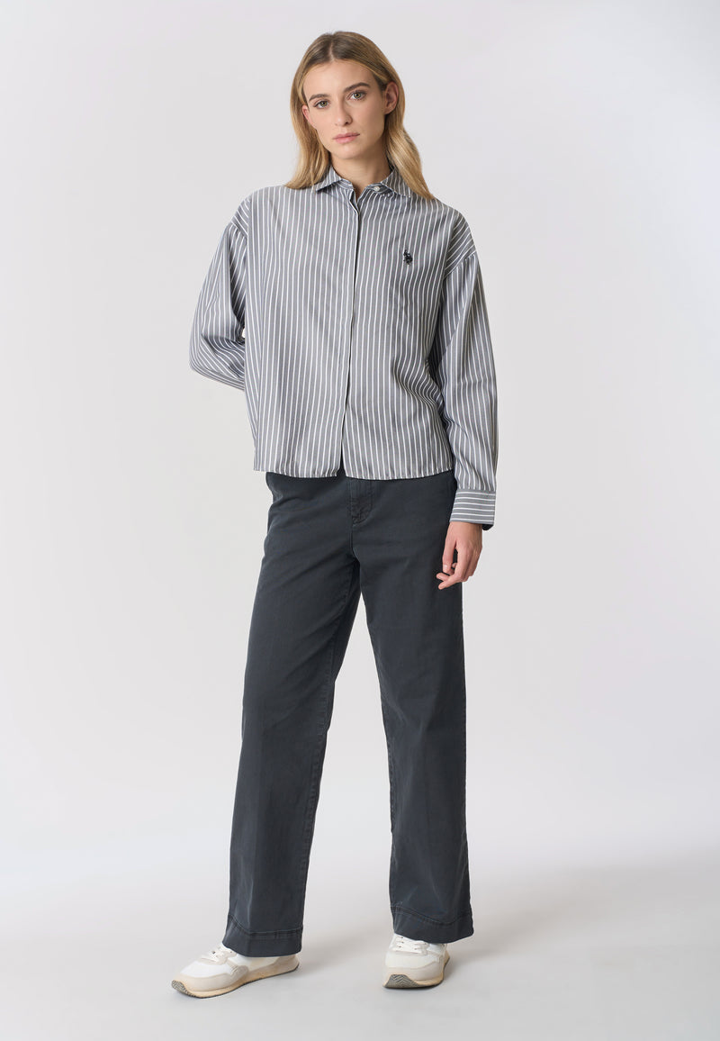 Camicia relaxed fit a righe