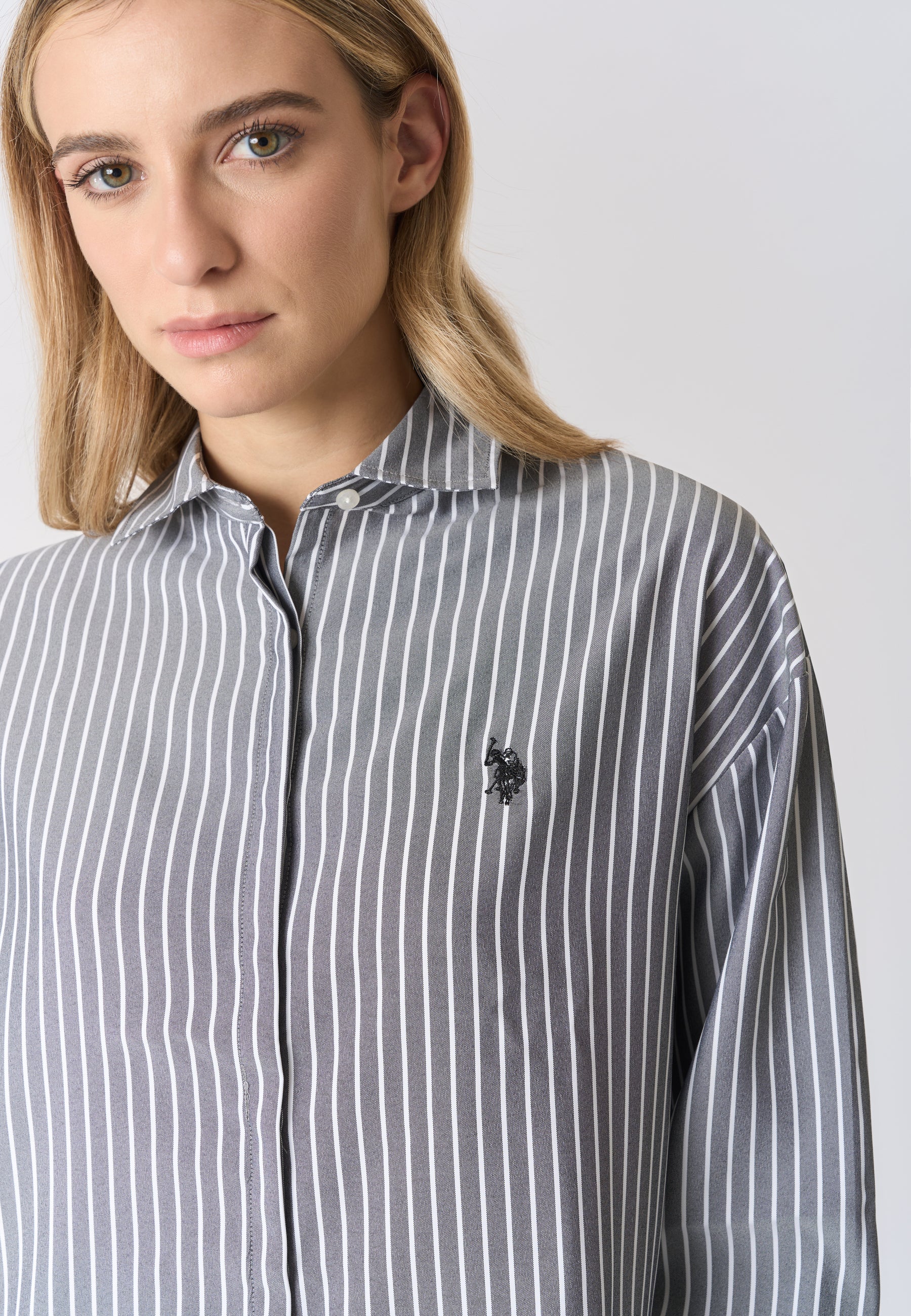 Camicia relaxed fit a righe