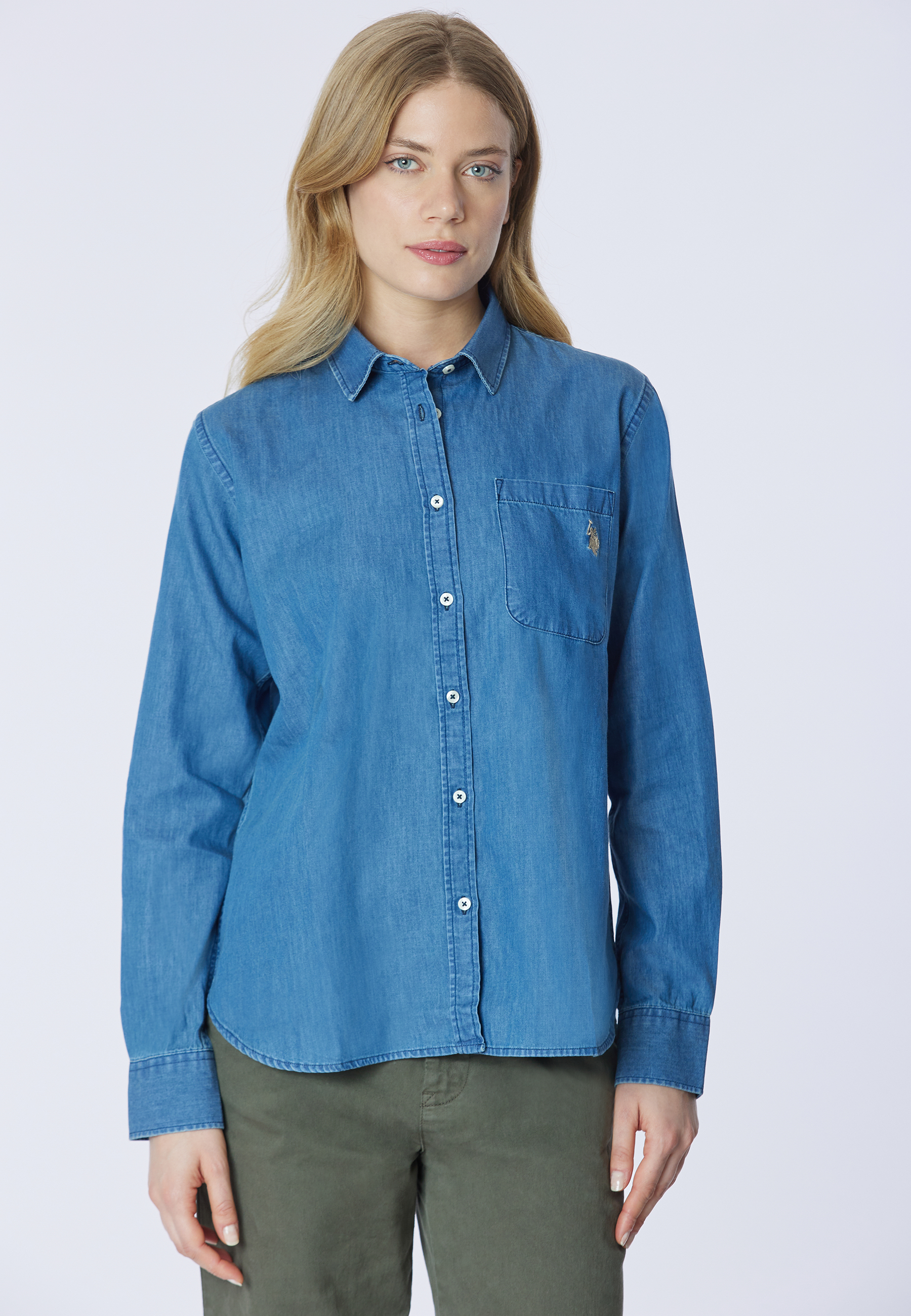 Camicia in denim twill da donna