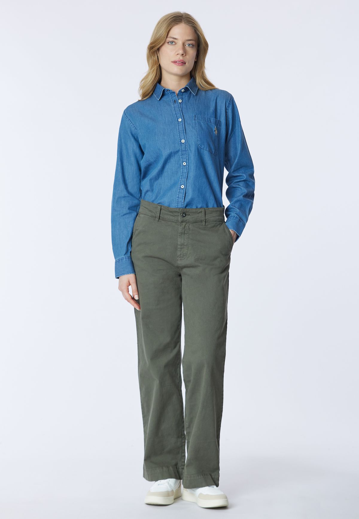 Camicia in denim twill da donna