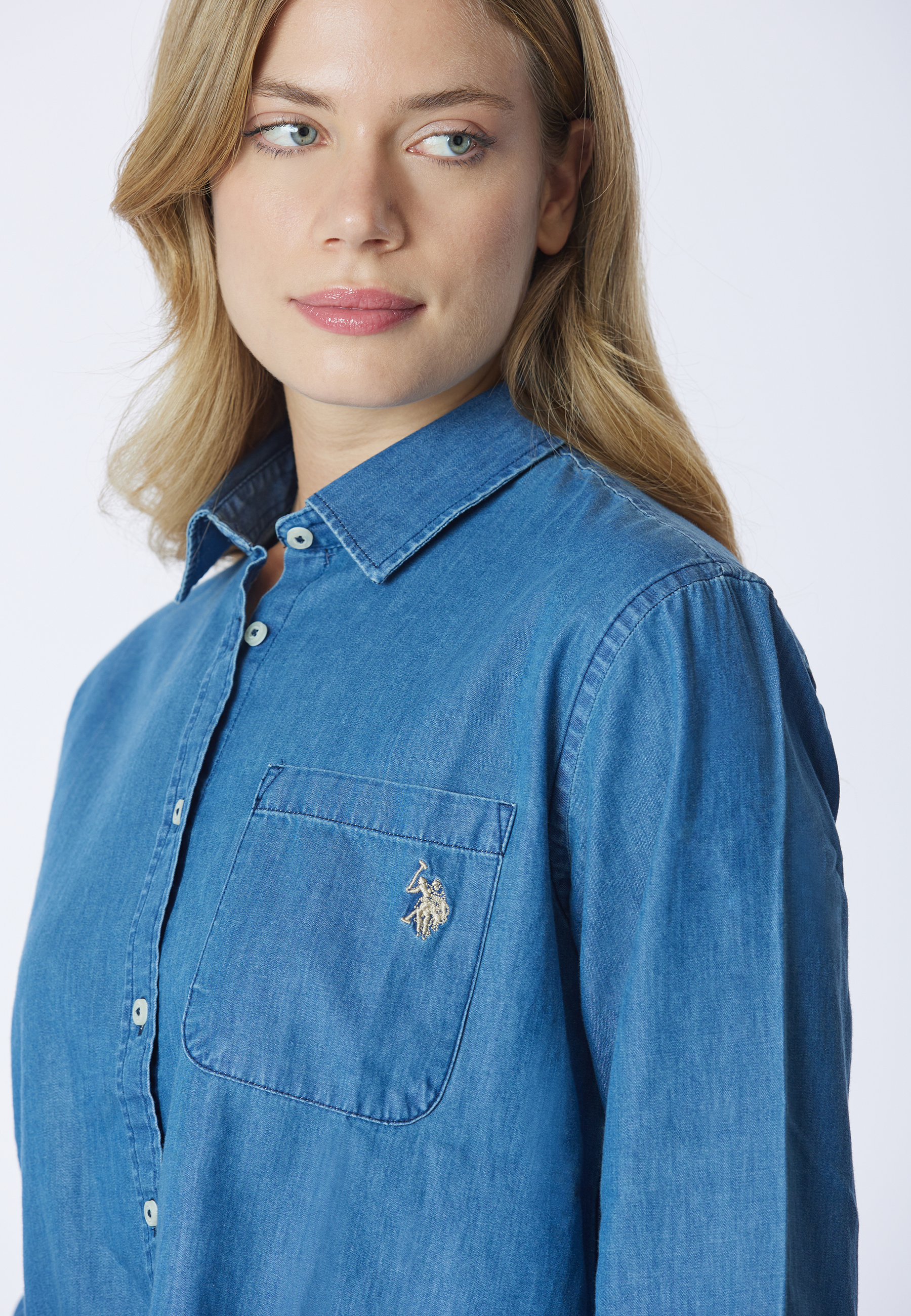 Camicia in denim twill da donna