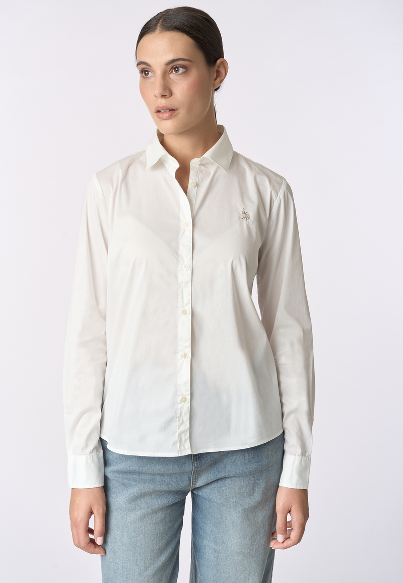 Camicia stretch popeline relaxed fit