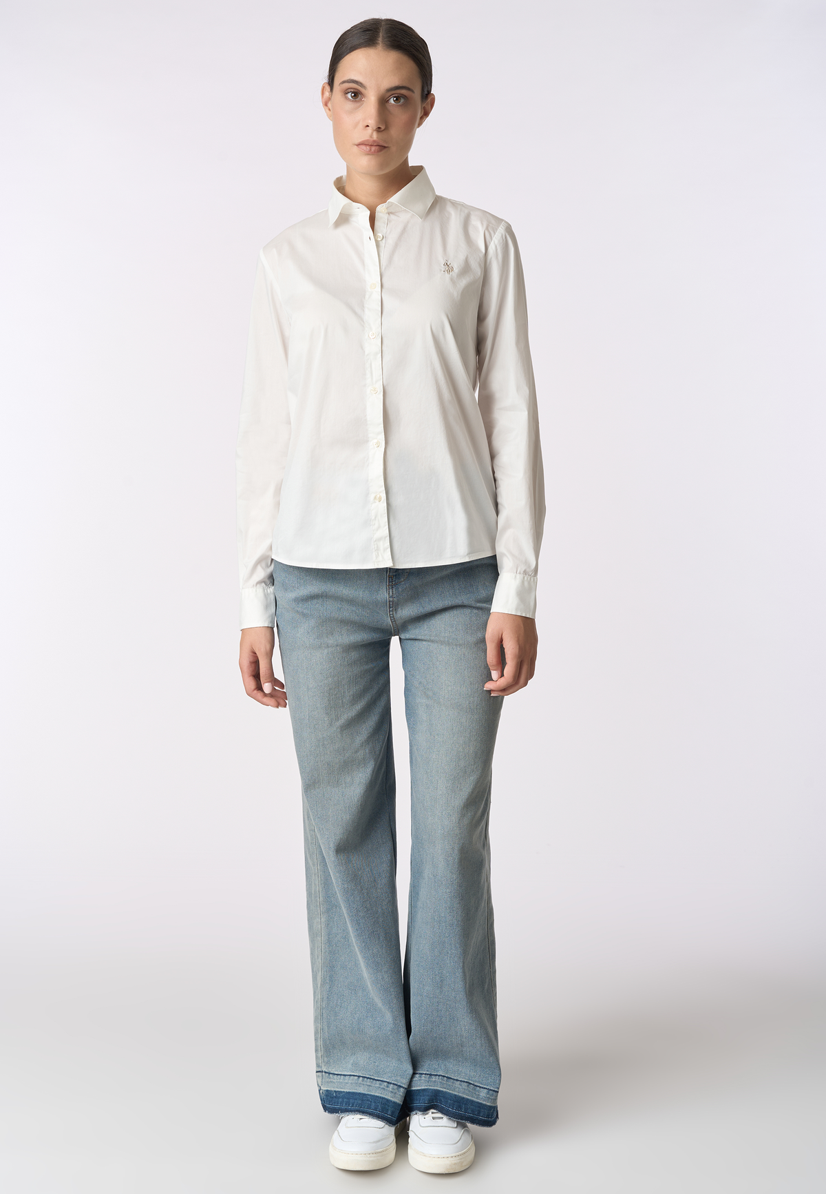 Camicia stretch popeline relaxed fit