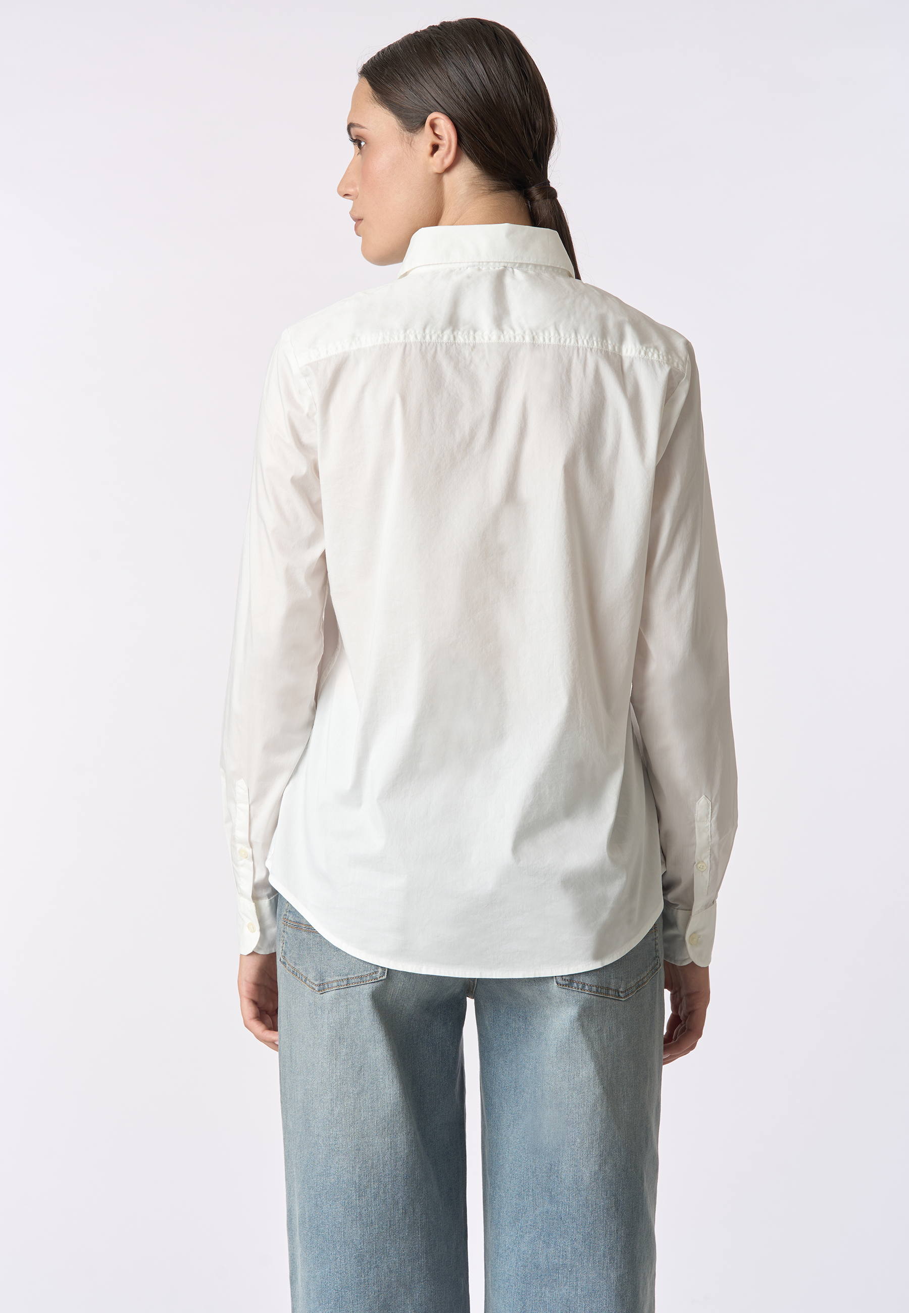 Camicia stretch popeline relaxed fit