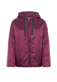 Giacca con cappuccio in nylon satin