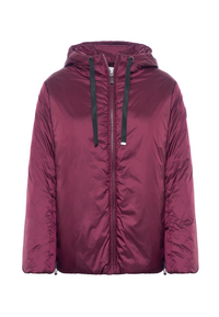 Giacca con cappuccio in nylon satin