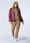 Giacca con cappuccio in nylon satin