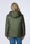 Giacca con cappuccio in nylon satin