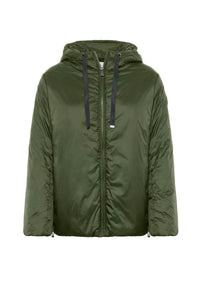 Giacca con cappuccio in nylon satin