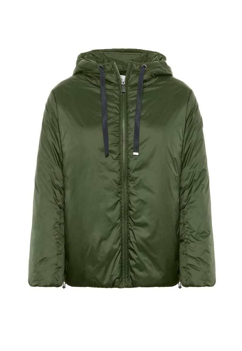 Giacca con cappuccio in nylon satin