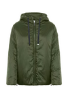 Giacca con cappuccio in nylon satin