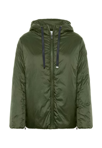 Giacca con cappuccio in nylon satin