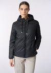 Giacca con cappuccio in nylon satin