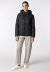 Giacca con cappuccio in nylon satin