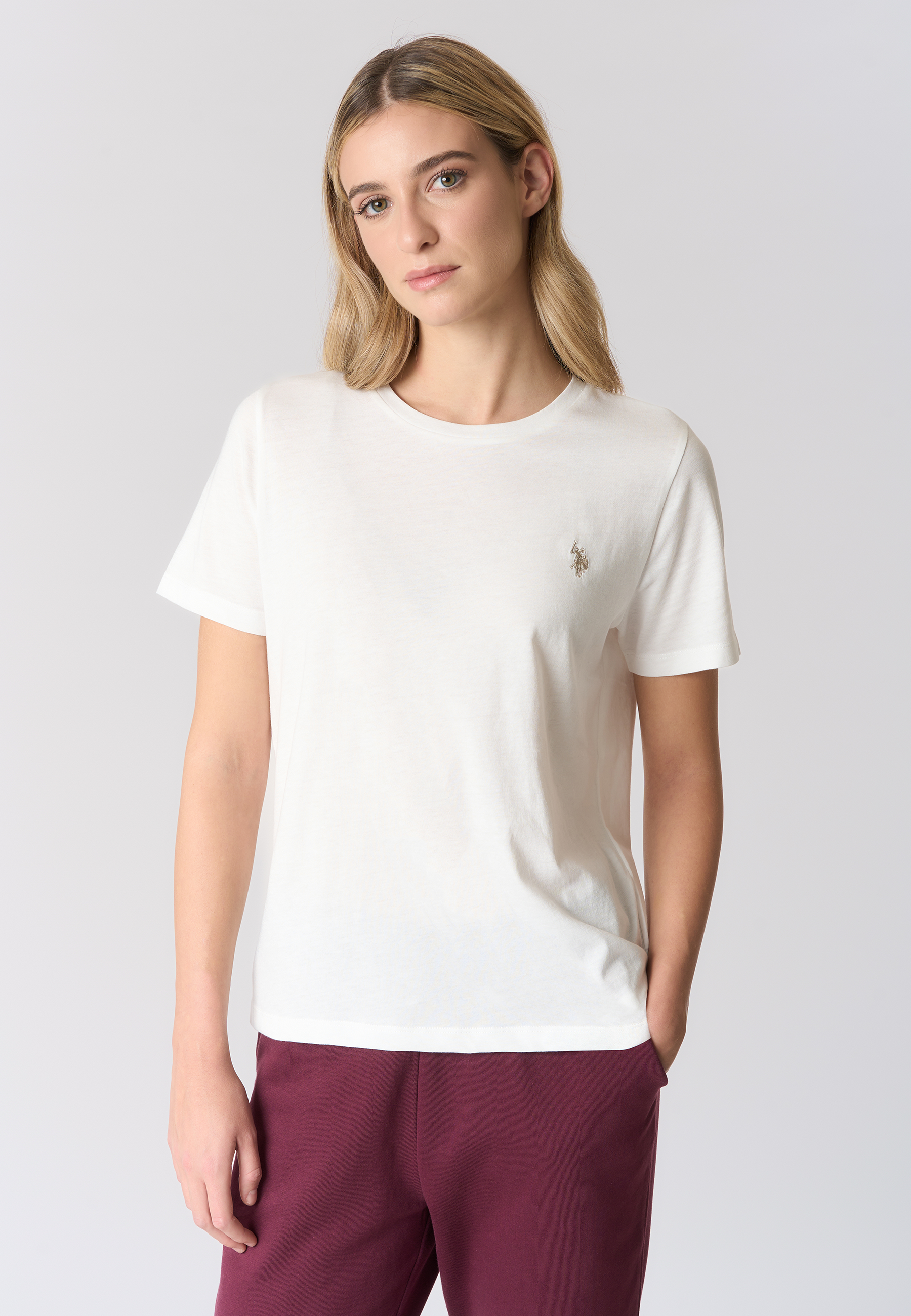 T-shirt girocollo a maniche corte