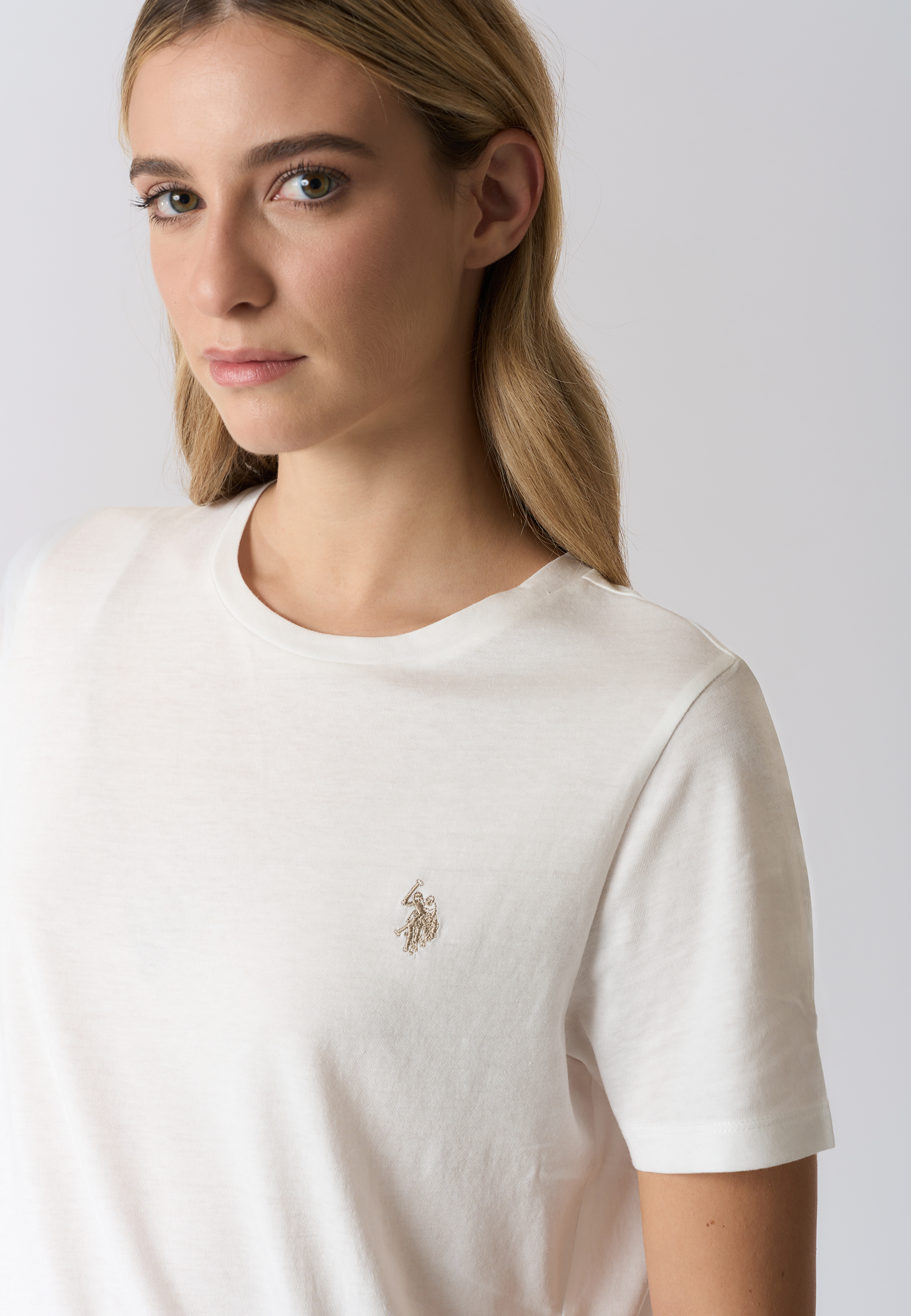 T-shirt girocollo a maniche corte