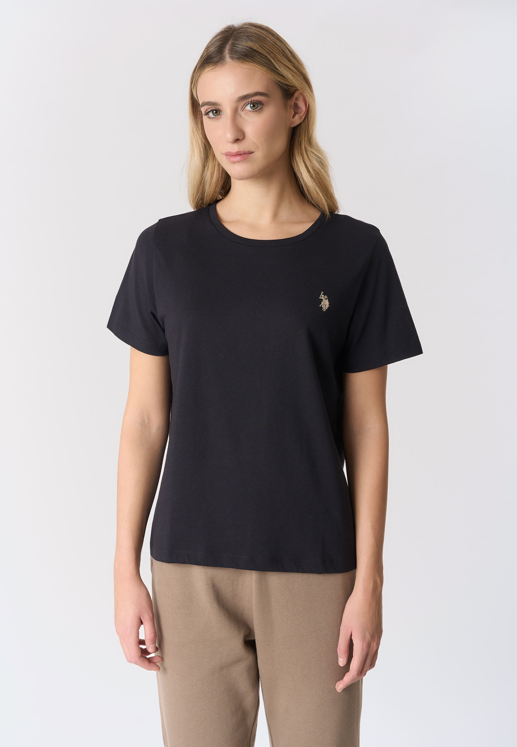T-shirt girocollo a maniche corte