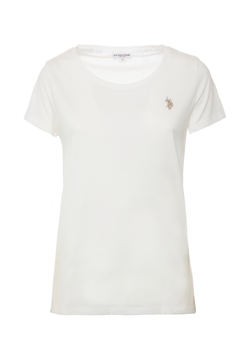 T-shirt girocollo a maniche corte