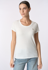 T-shirt girocollo a maniche corte