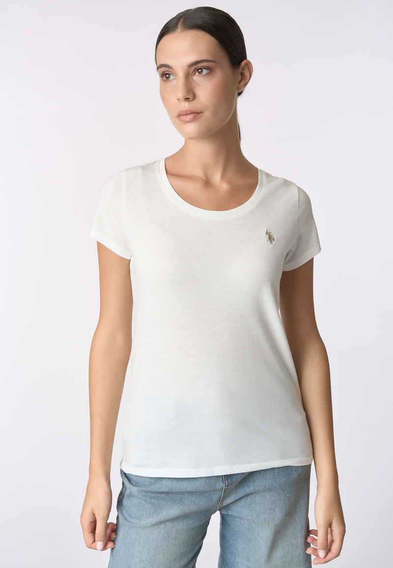 T-shirt girocollo a maniche corte