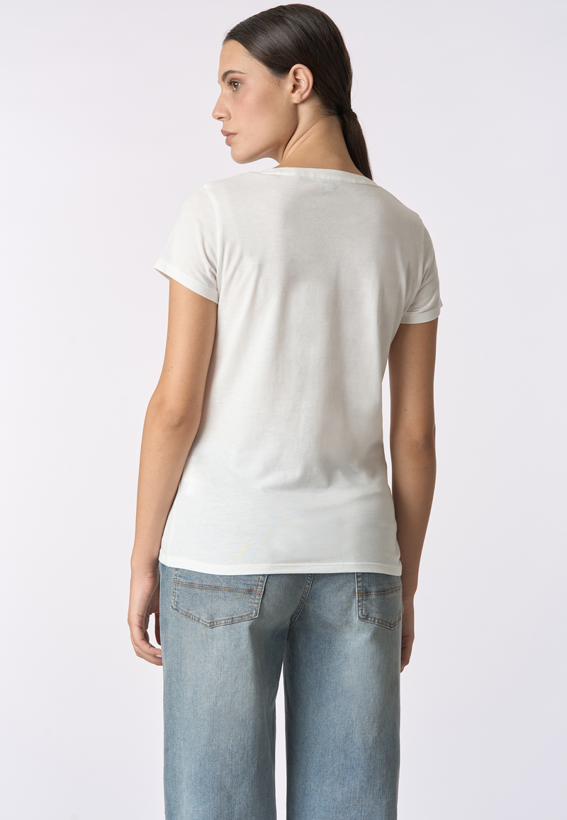 T-shirt girocollo a maniche corte