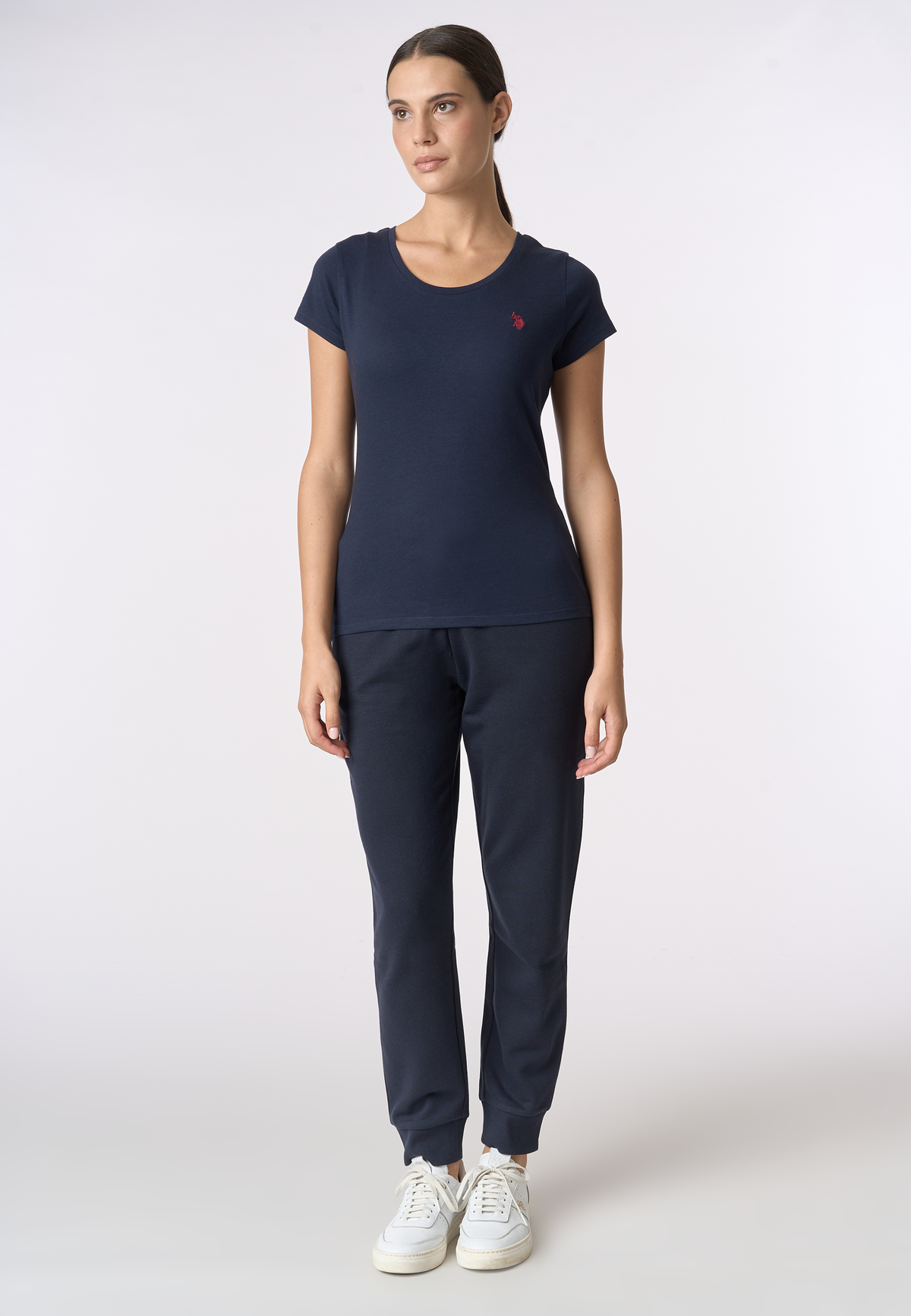 T-shirt girocollo a maniche corte