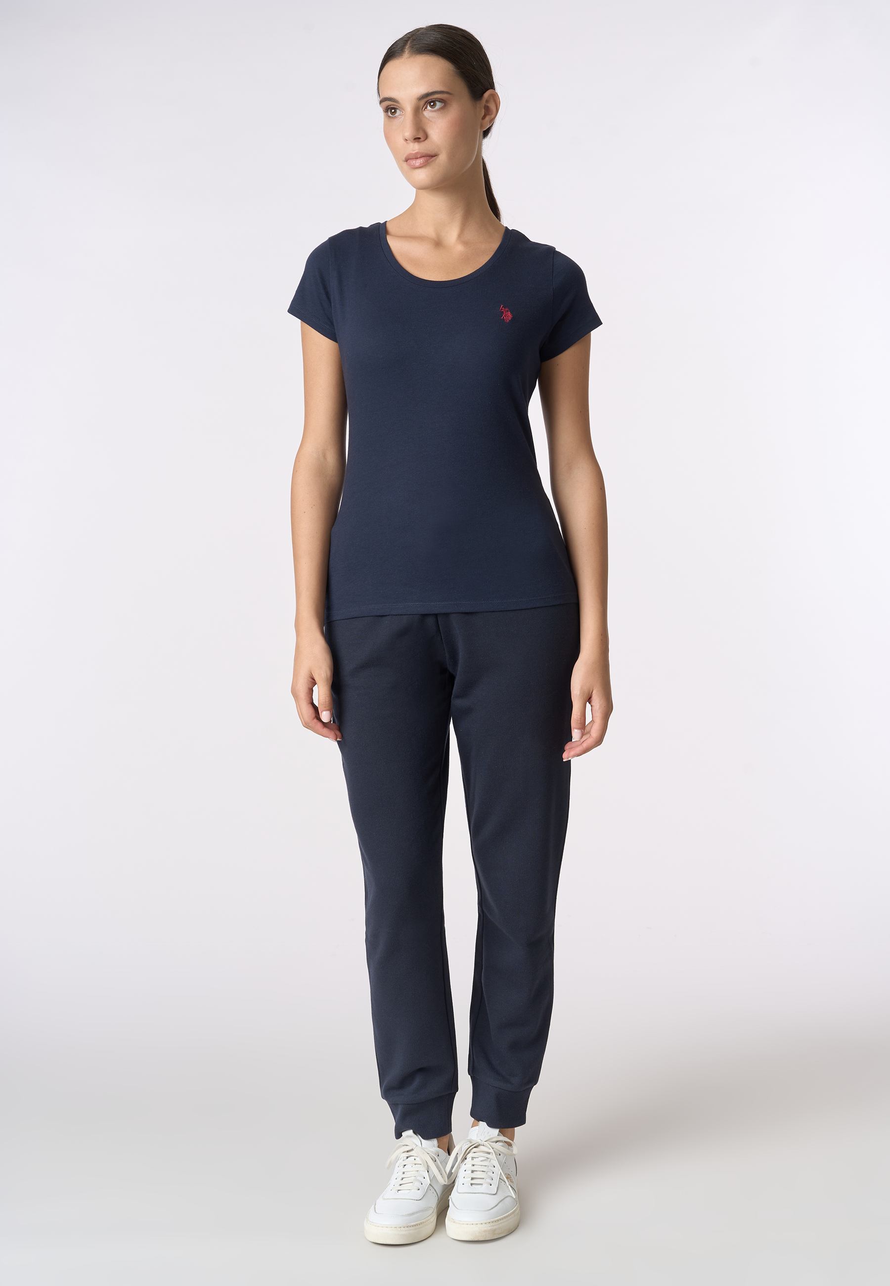 T-shirt girocollo a maniche corte
