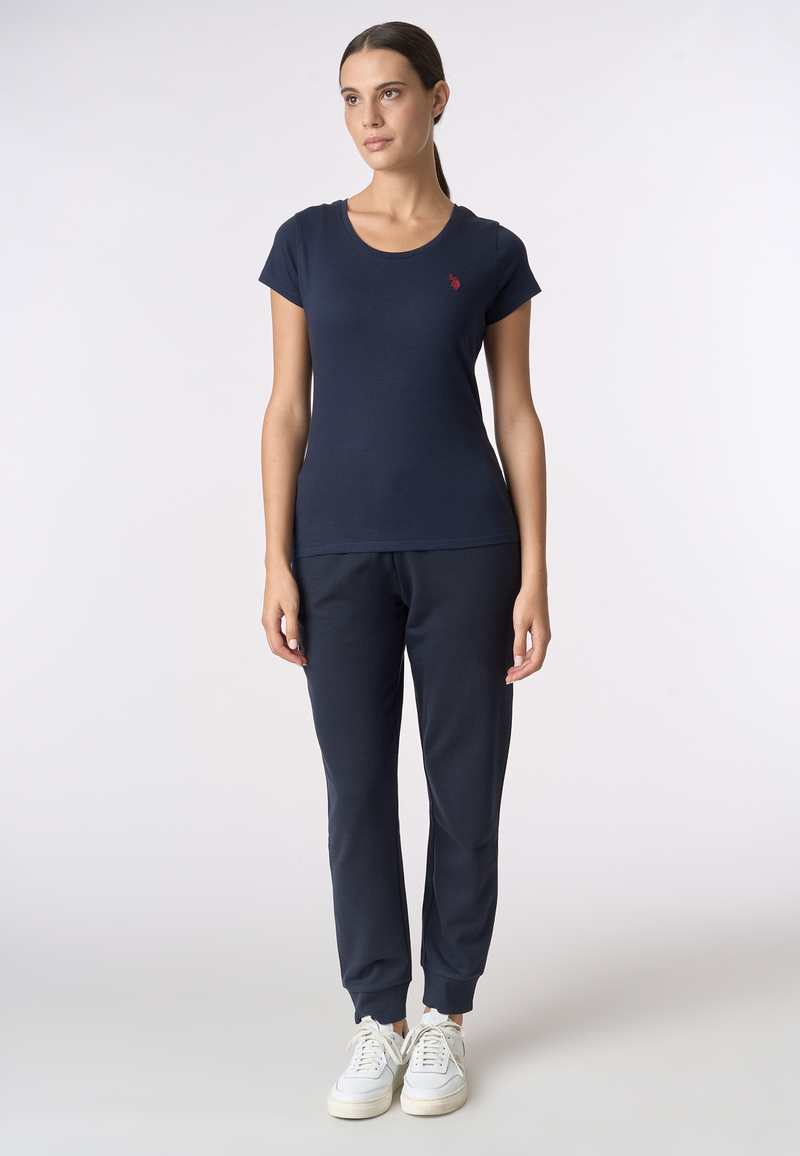 T-shirt girocollo a maniche corte