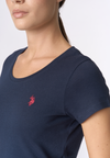 T-shirt girocollo a maniche corte