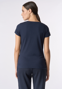 T-shirt girocollo a maniche corte