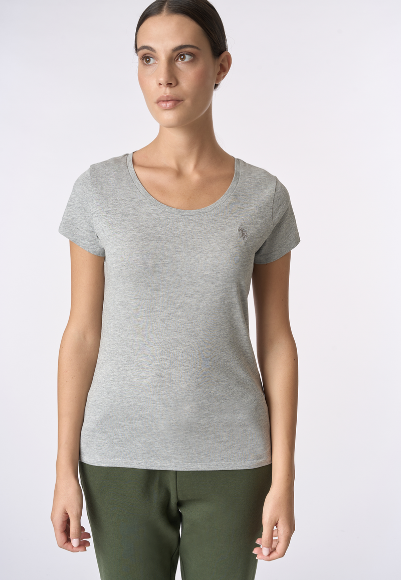 T-shirt girocollo a maniche corte