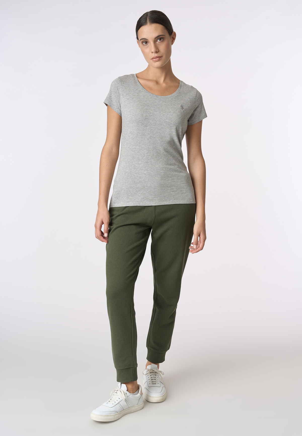 T-shirt girocollo a maniche corte