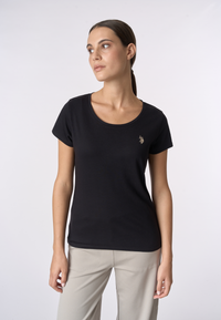 T-shirt girocollo a maniche corte