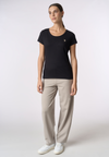 T-shirt girocollo a maniche corte