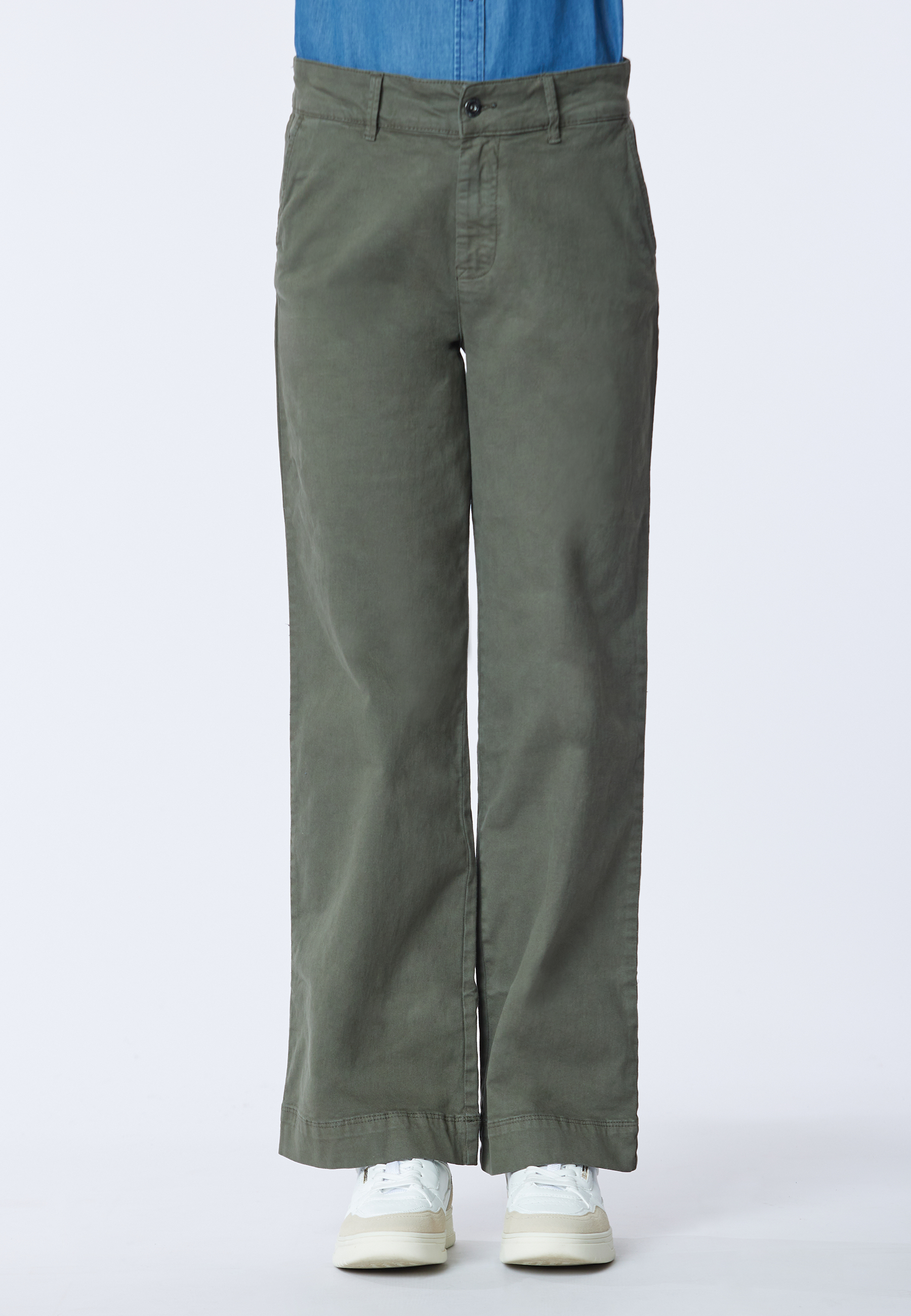Pantalone chino da donna in cotone gabardine